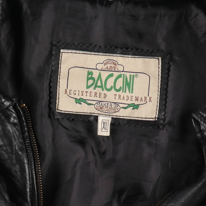 BACCINI Leather Jacket Men's XL size /eaa492840