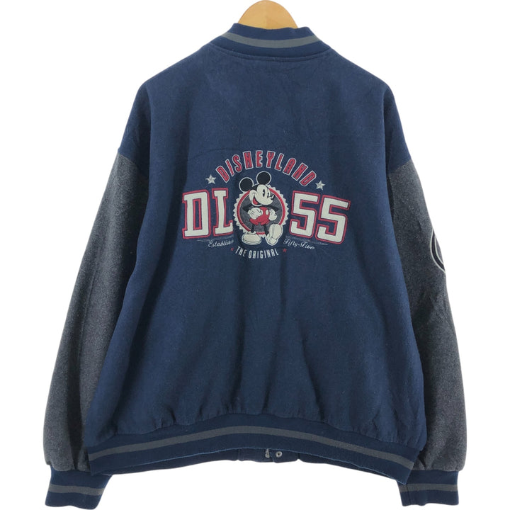 DISNEYLAND Mickey Mouse back embroidery wool varsity jacket award jacket varsity jacket men's XXL equivalent /eaa492853