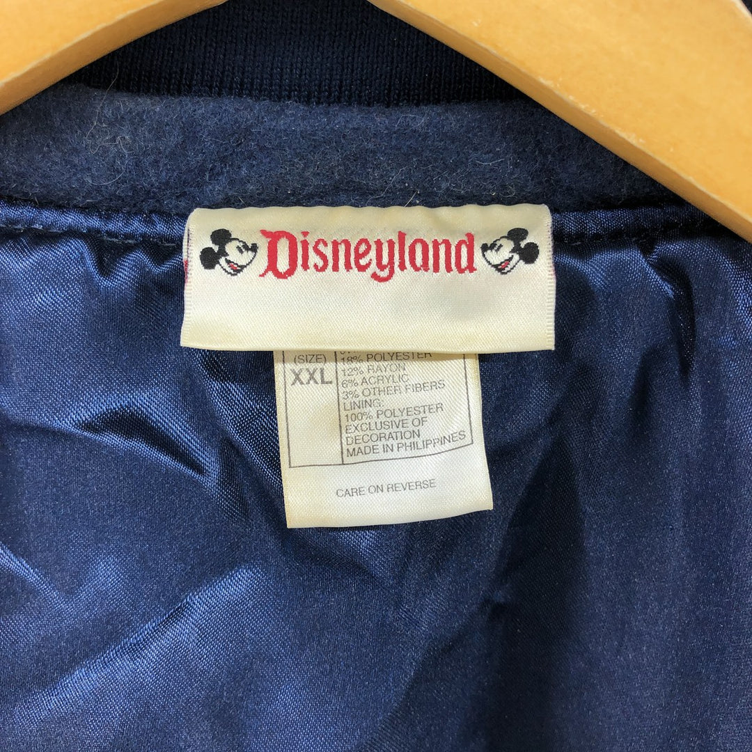 DISNEYLAND Mickey Mouse back embroidery wool varsity jacket award jacket varsity jacket men's XXL equivalent /eaa492853
