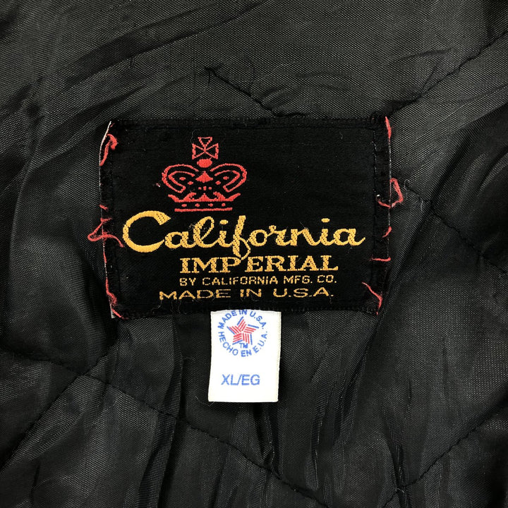 80'S California IMPERIAL Collared Padded Wool Stadium Jacket Award Jacket Made in USA Men's XL Vintage /eaa492858