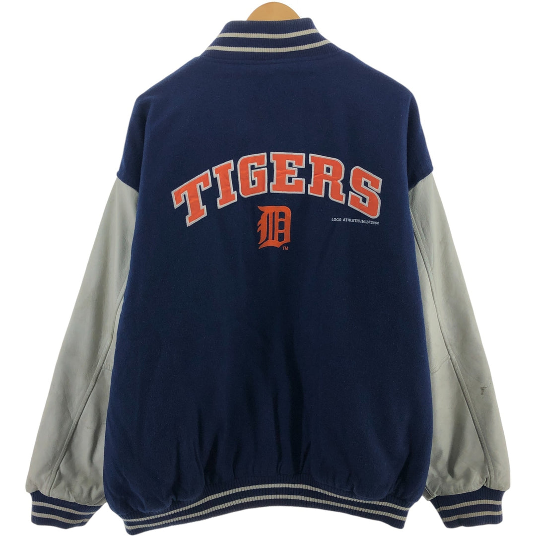 90s~00'S MLB DETROIT TIGERS Detroit Tigers Sleeve Leather Wool Stadium Jacket Award Jacket Men's XL equivalent /eaa492868