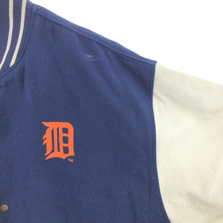 90s~00'S MLB DETROIT TIGERS Detroit Tigers Sleeve Leather Wool Stadium Jacket Award Jacket Men's XL equivalent /eaa492868