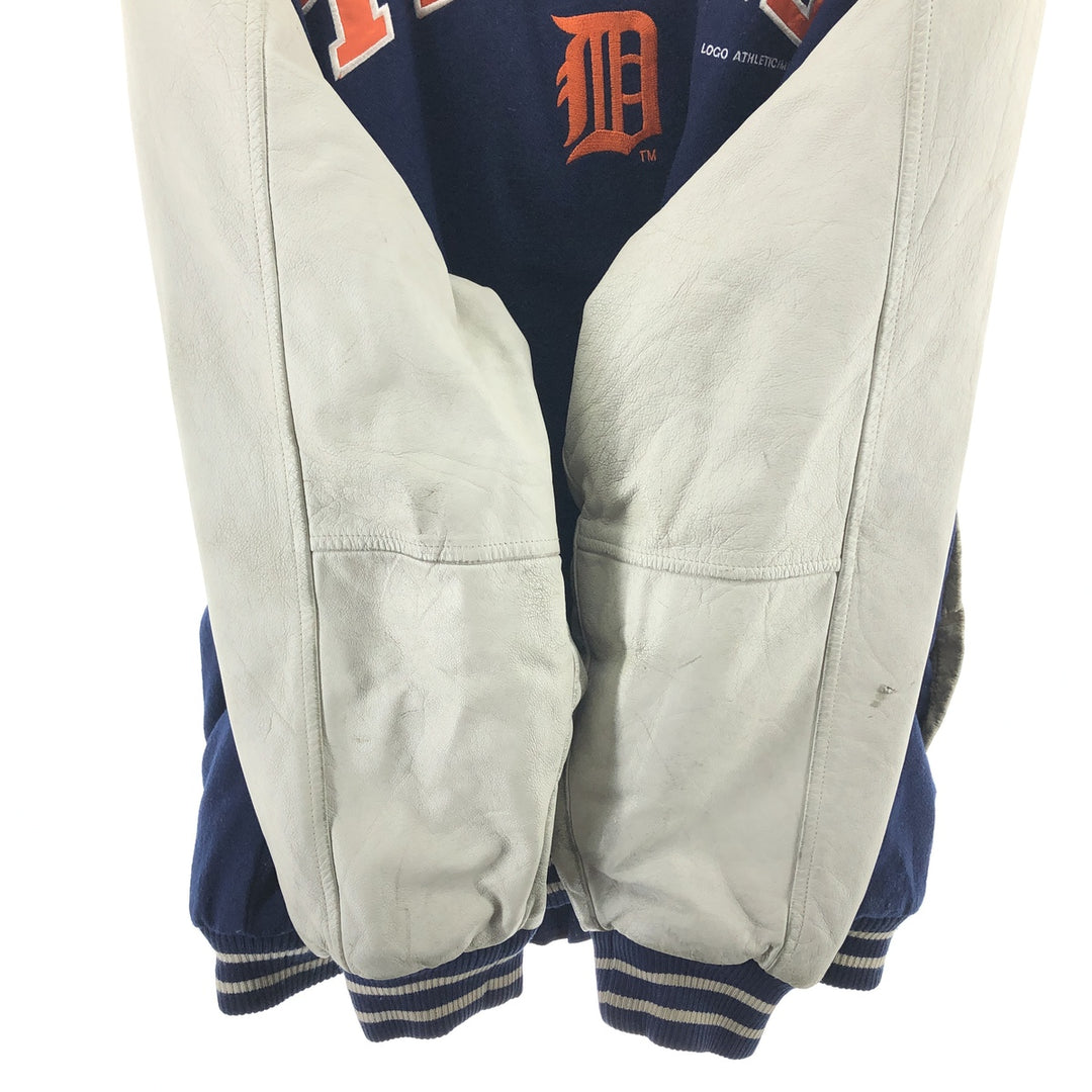 90s~00'S MLB DETROIT TIGERS Detroit Tigers Sleeve Leather Wool Stadium Jacket Award Jacket Men's XL equivalent /eaa492868