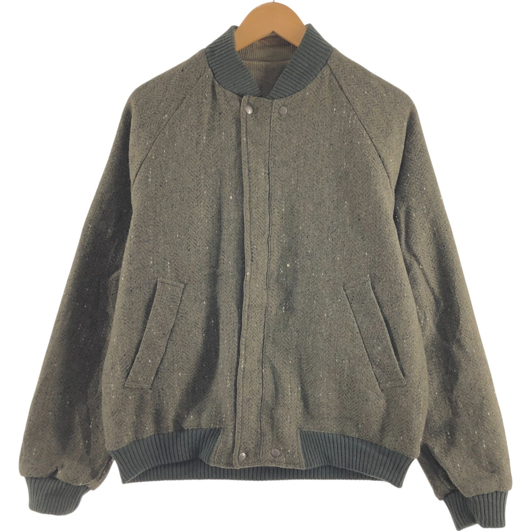 SILVER FERN reversible herringbone color nep wool blouson men's M size / eaa492870