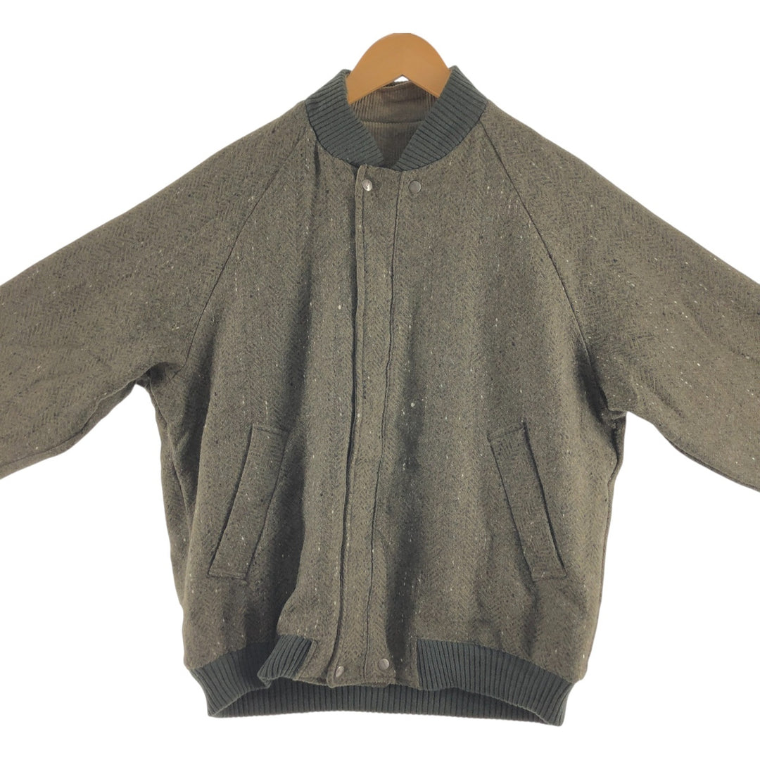 SILVER FERN reversible herringbone color nep wool blouson men's M size / eaa492870