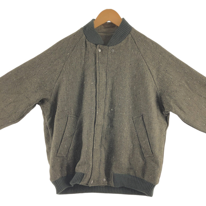 SILVER FERN reversible herringbone color nep wool blouson men's M size / eaa492870