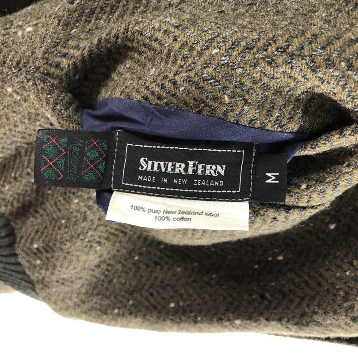 SILVER FERN reversible herringbone color nep wool blouson men's M size / eaa492870