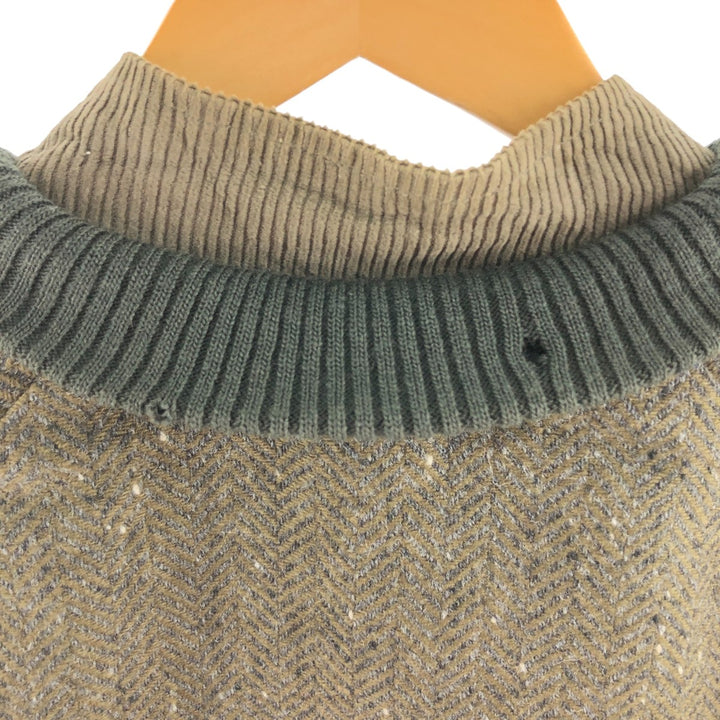 SILVER FERN reversible herringbone color nep wool blouson men's M size / eaa492870