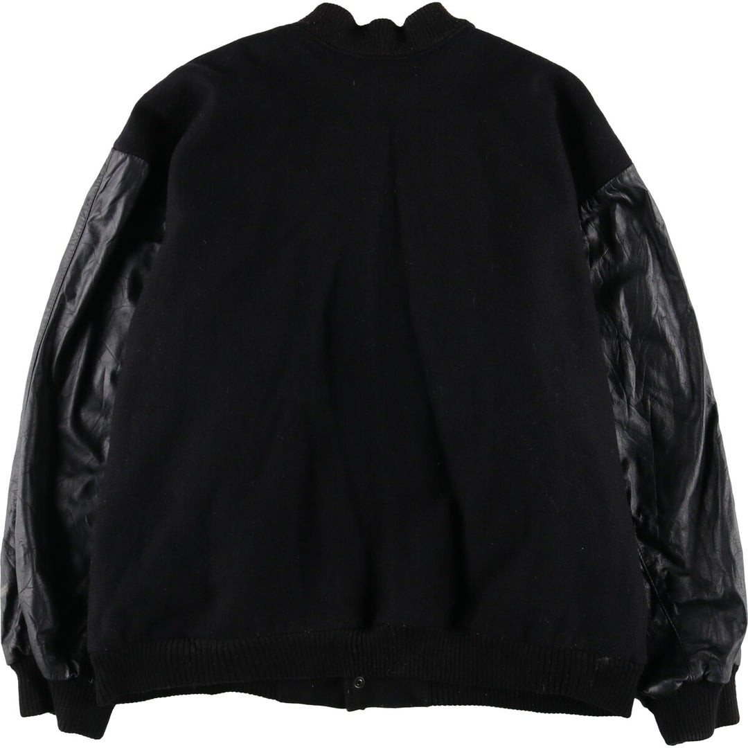 Perfect LEATHER GOODS LTD Sleeve Leather Wool Button Varsity Jacket Men's XL /eaa492969