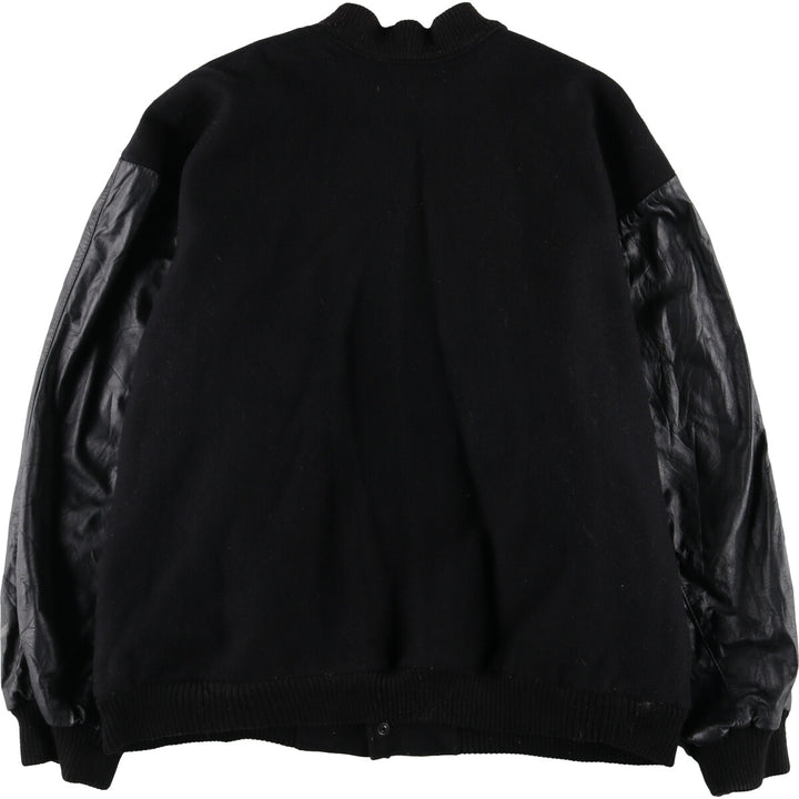 Perfect LEATHER GOODS LTD Sleeve Leather Wool Button Varsity Jacket Men's XL /eaa492969