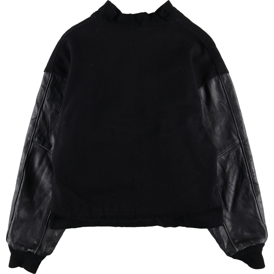 90'S REED SPORTSWEAR Leather Sleeve Wool Button Varsity Jacket Made in USA Men's M Size Vintage /eaa492988