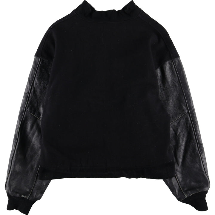 90'S REED SPORTSWEAR Leather Sleeve Wool Button Varsity Jacket Made in USA Men's M Size Vintage /eaa492988