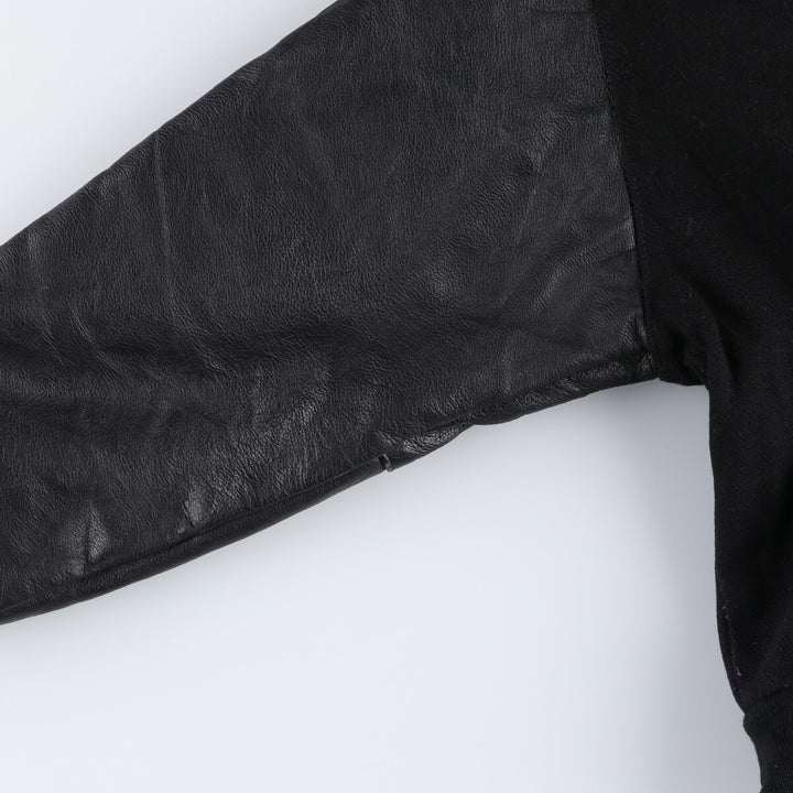 90'S REED SPORTSWEAR Leather Sleeve Wool Button Varsity Jacket Made in USA Men's M Size Vintage /eaa492988