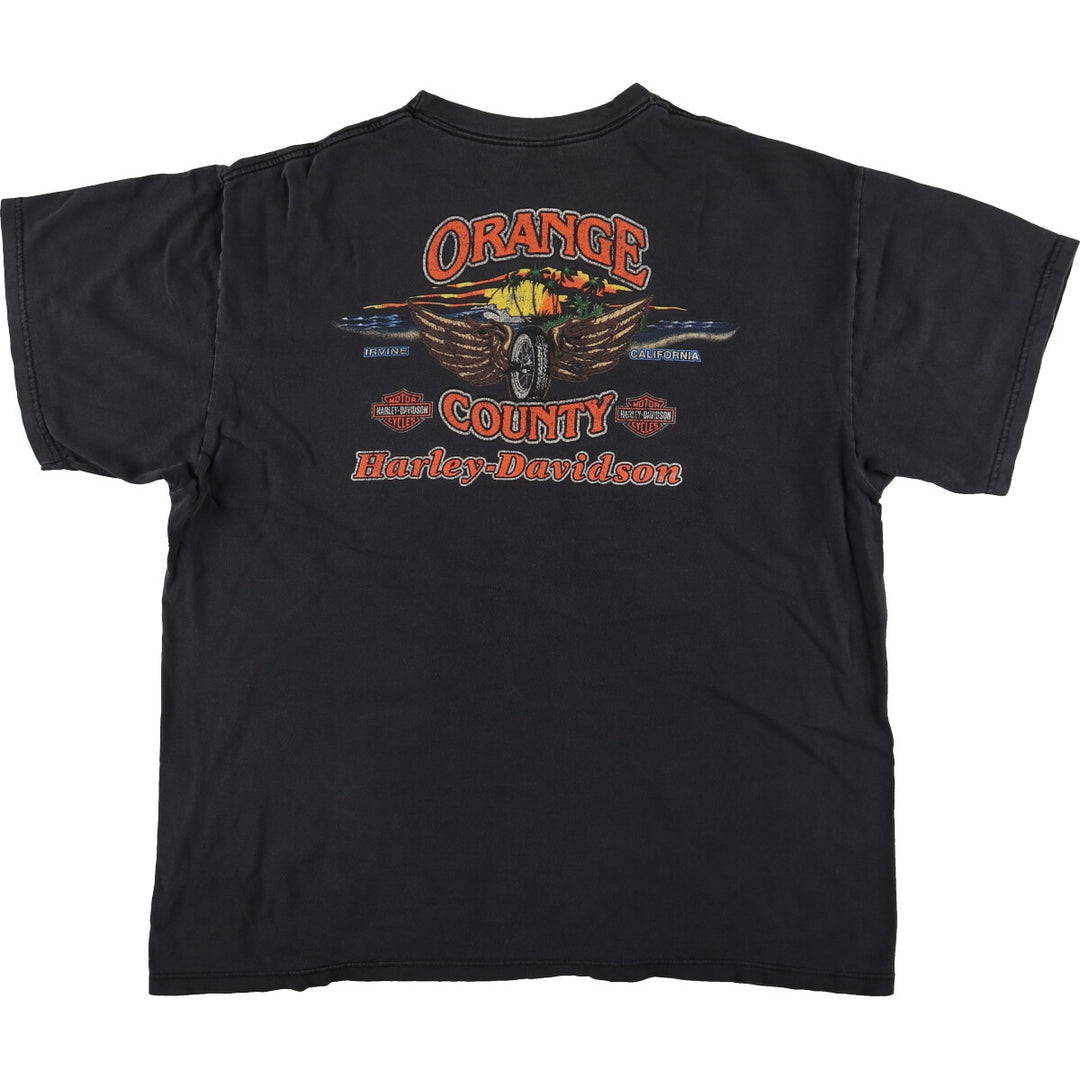 Big size 90'S Harley Davidson motorcycle bike T-shirt made in USA, men's XXXL equivalent vintage /eaa493040