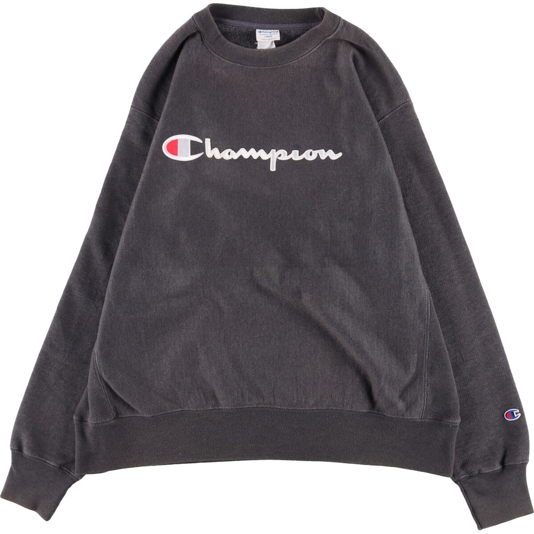 Champion Reverse Weave Replica Single Color Tag Logo Sweatshirt Trainer Men's L Size / eaa493254