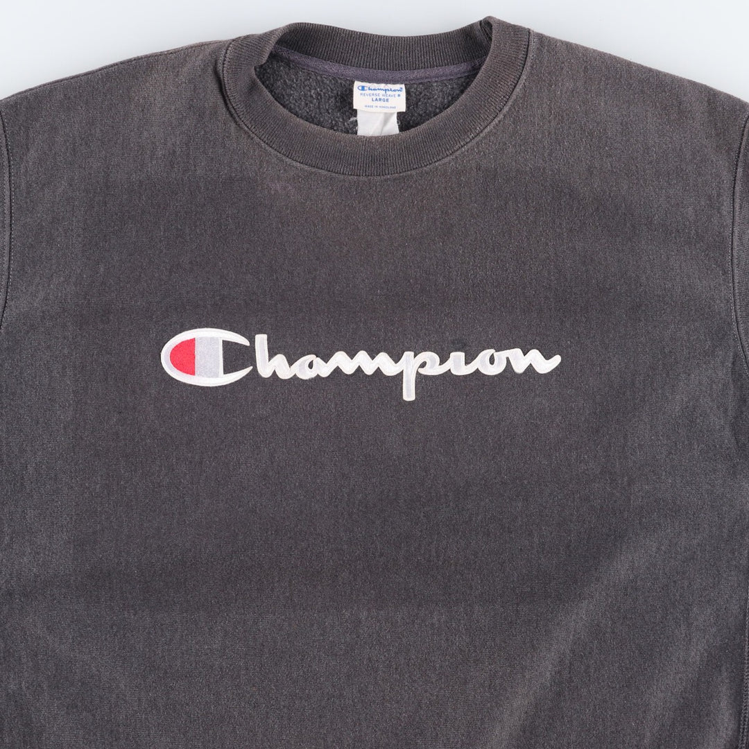 Champion Reverse Weave Replica Single Color Tag Logo Sweatshirt Trainer Men's L Size / eaa493254