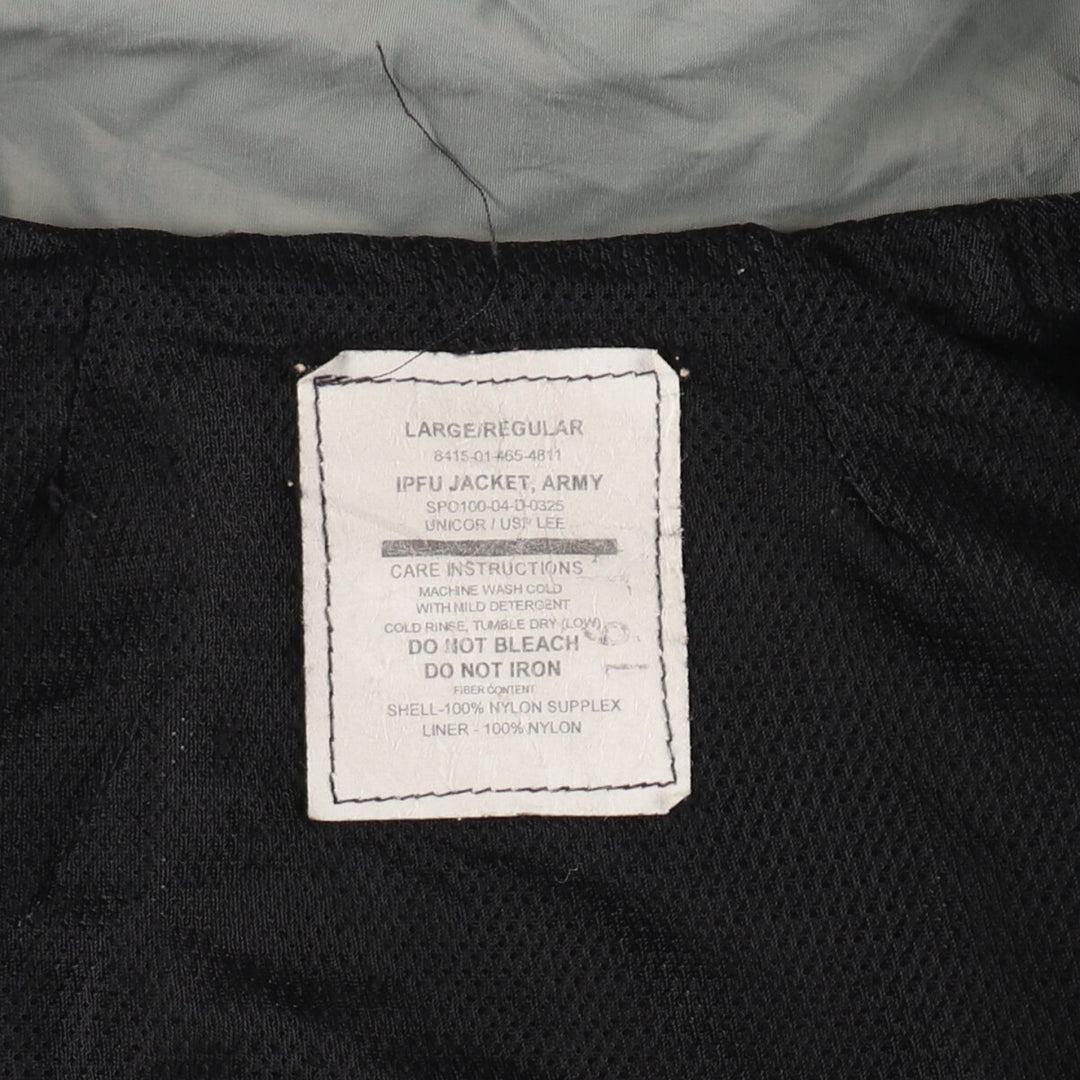 00'S USARMY IPFU Training Jacket Nylon Jacket Made in USA LARGE/REGULAR Men's L equivalent /eaa493263