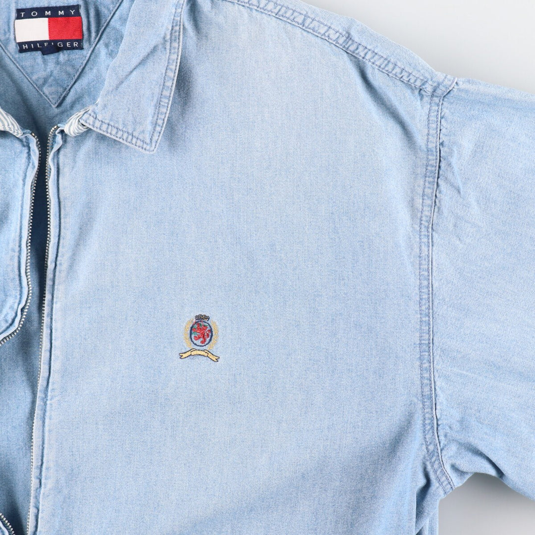 90s~ Tommy Hilfiger Chambray Swing Top Sports Jacket Men's XXL / eaa493277