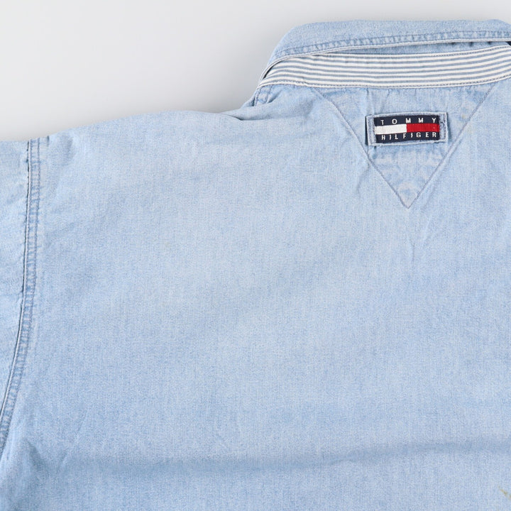 90s~ Tommy Hilfiger Chambray Swing Top Sports Jacket Men's XXL / eaa493277
