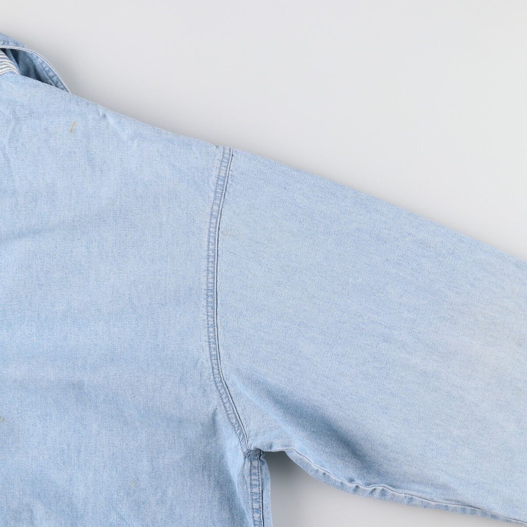 90s~ Tommy Hilfiger Chambray Swing Top Sports Jacket Men's XXL / eaa493277