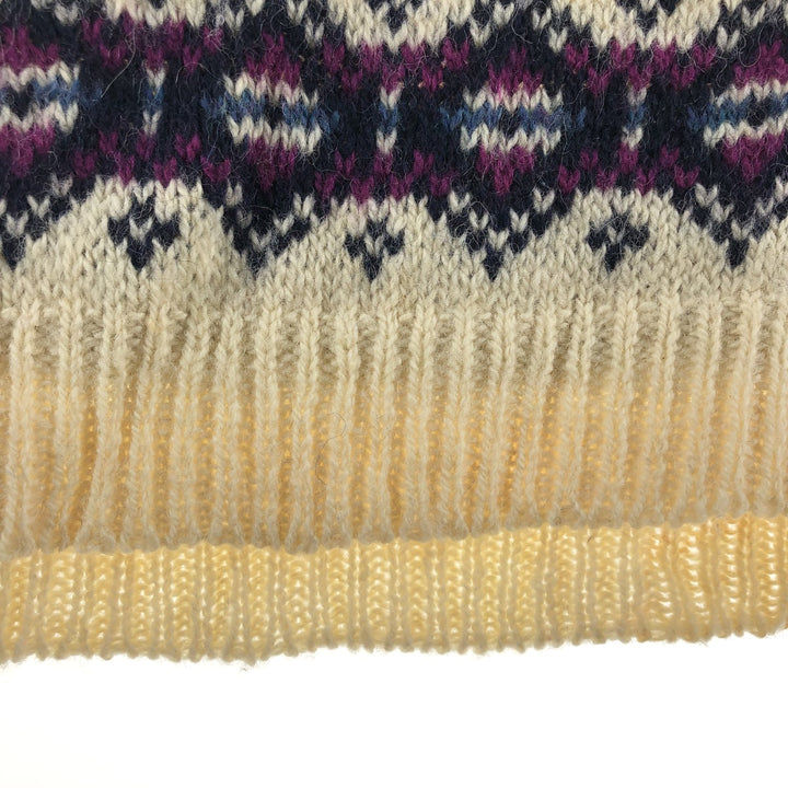 80'S LLBean all-over print half button wool Tyrolean sweater made in USA, women's XL size, vintage /eaa493399