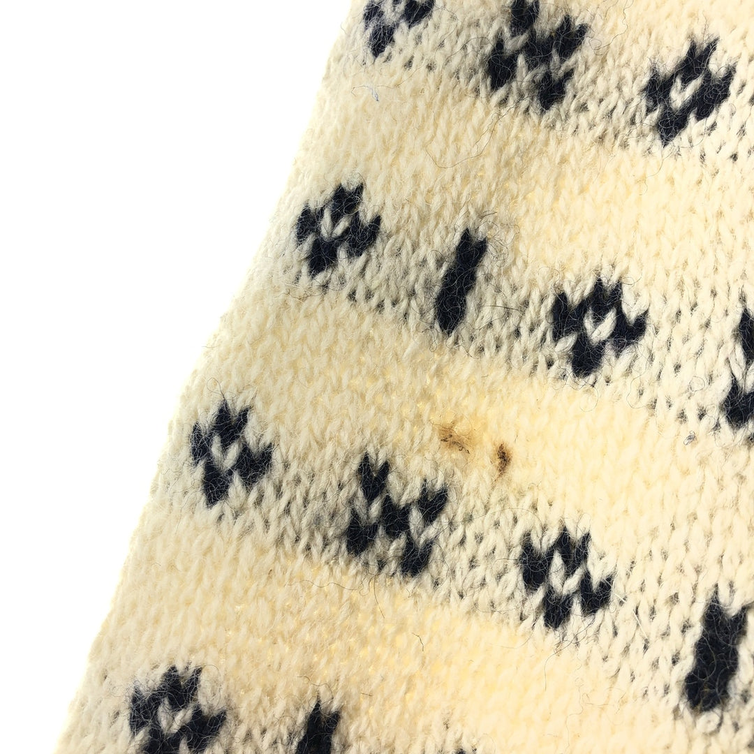 80'S LLBean all-over print half button wool Tyrolean sweater made in USA, women's XL size, vintage /eaa493399