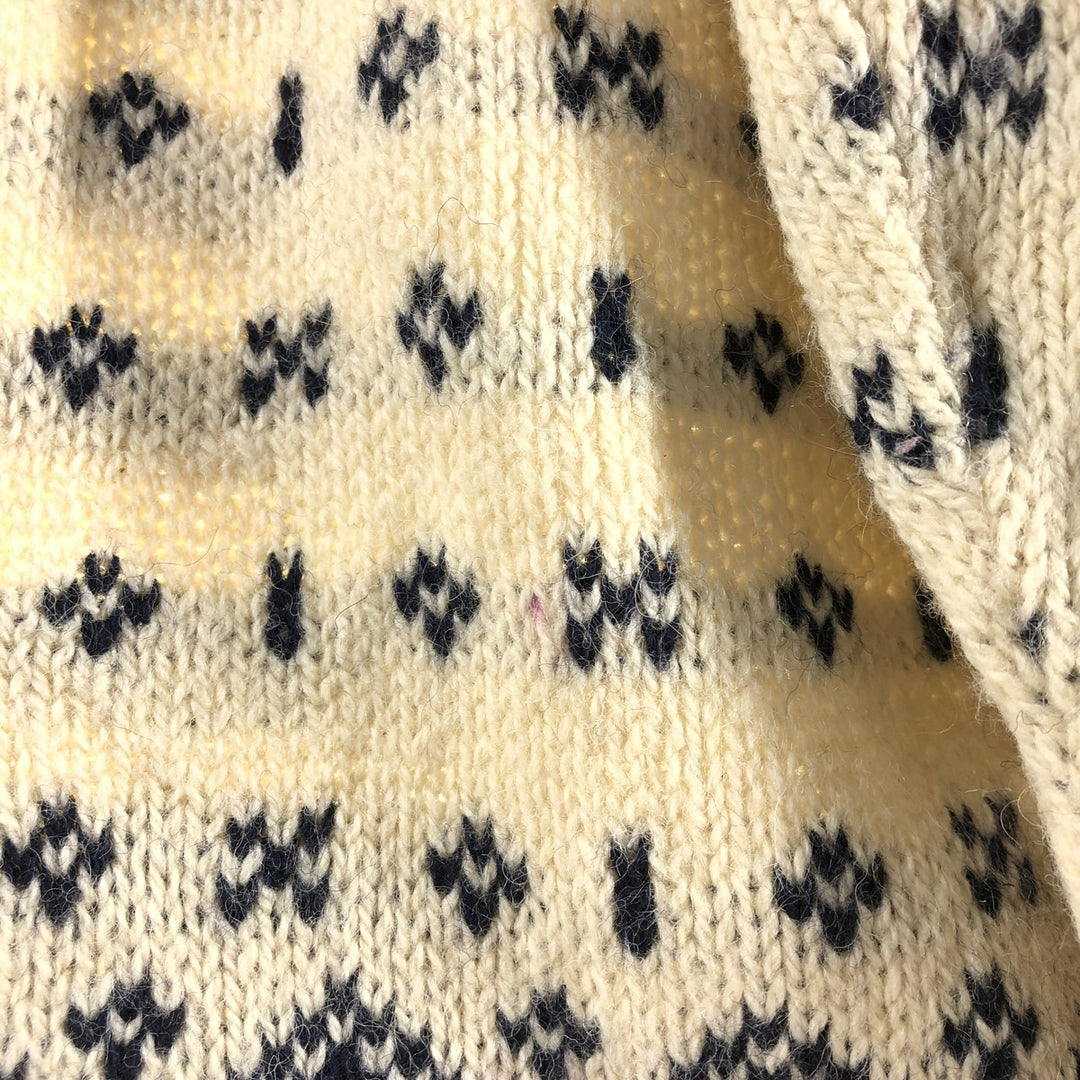 80'S LLBean all-over print half button wool Tyrolean sweater made in USA, women's XL size, vintage /eaa493399