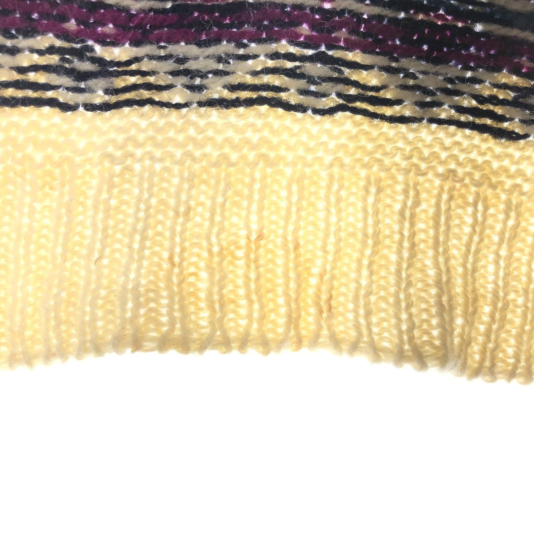 80'S LLBean all-over print half button wool Tyrolean sweater made in USA, women's XL size, vintage /eaa493399