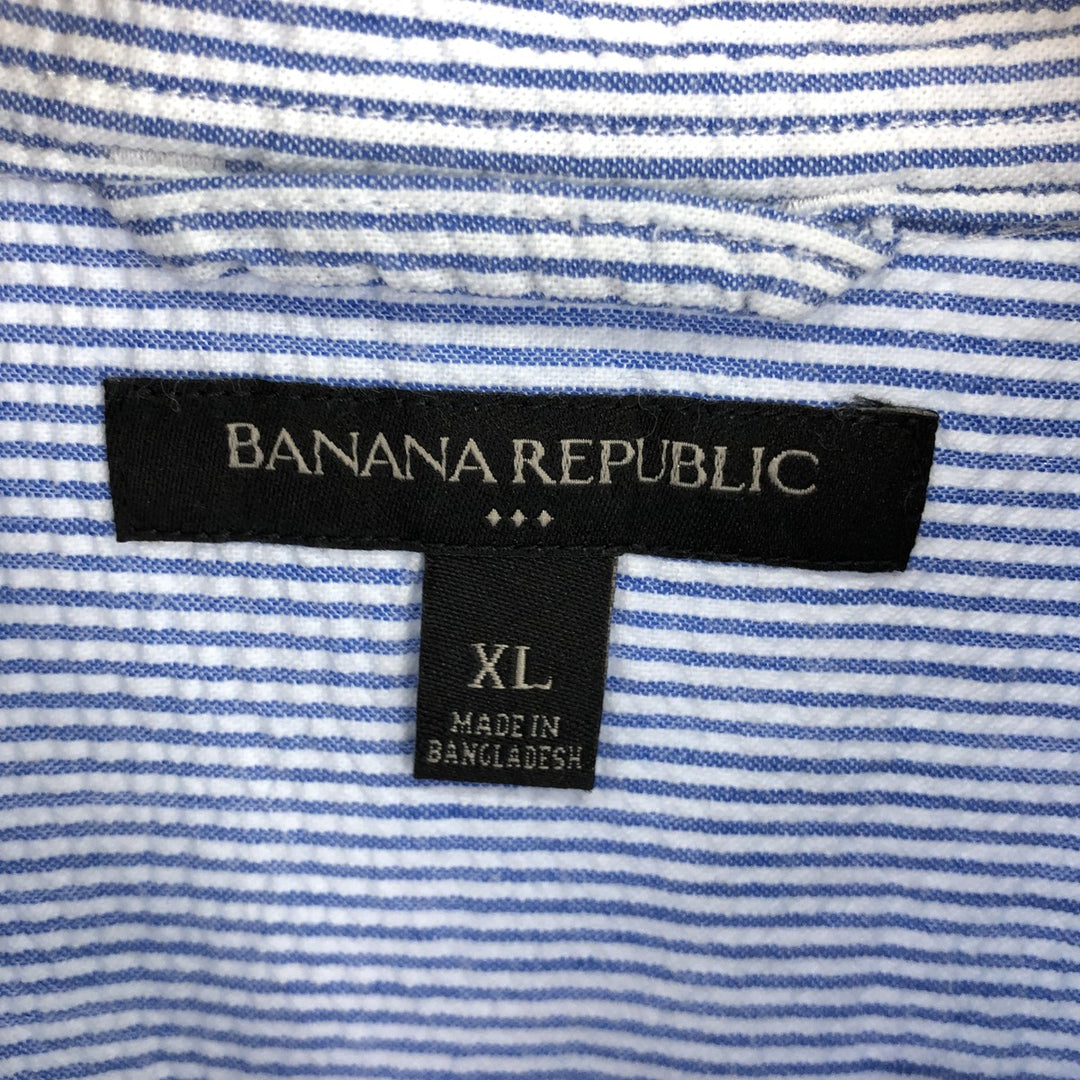 00'S Banana Republic BANANA REPUBLIC Long Sleeve Cotton Striped Shirt Men's XL /eaa493406