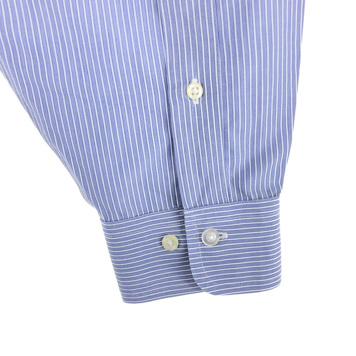 Brooks Brothers 1818 Wide Collar Long Sleeve Cotton Striped Shirt Men's L / eaa493411