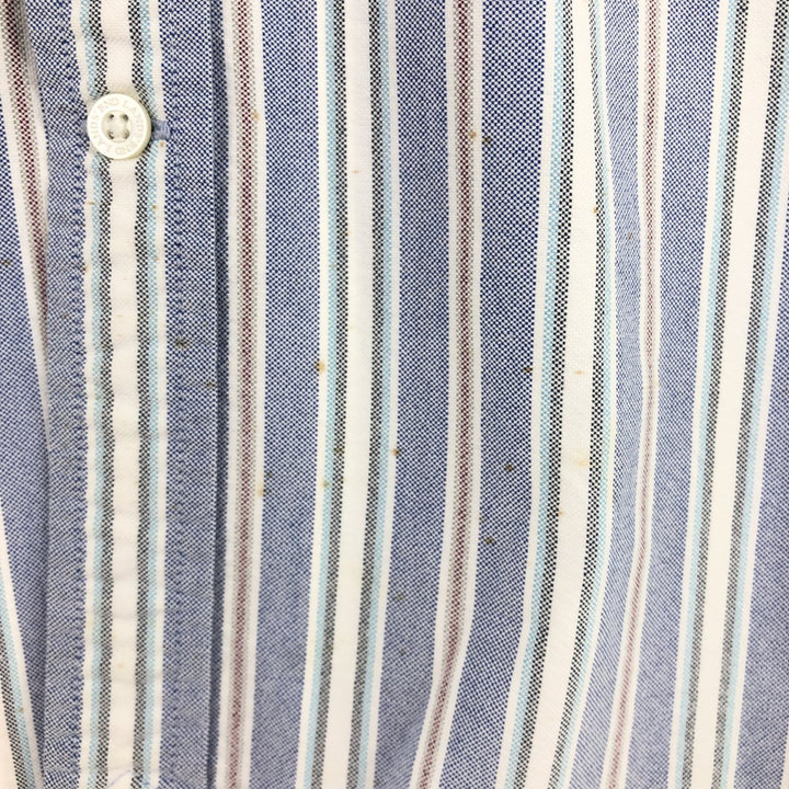 LANDS' END Multi-stripe long sleeve button-down striped shirt Men's XL equivalent / eaa493449