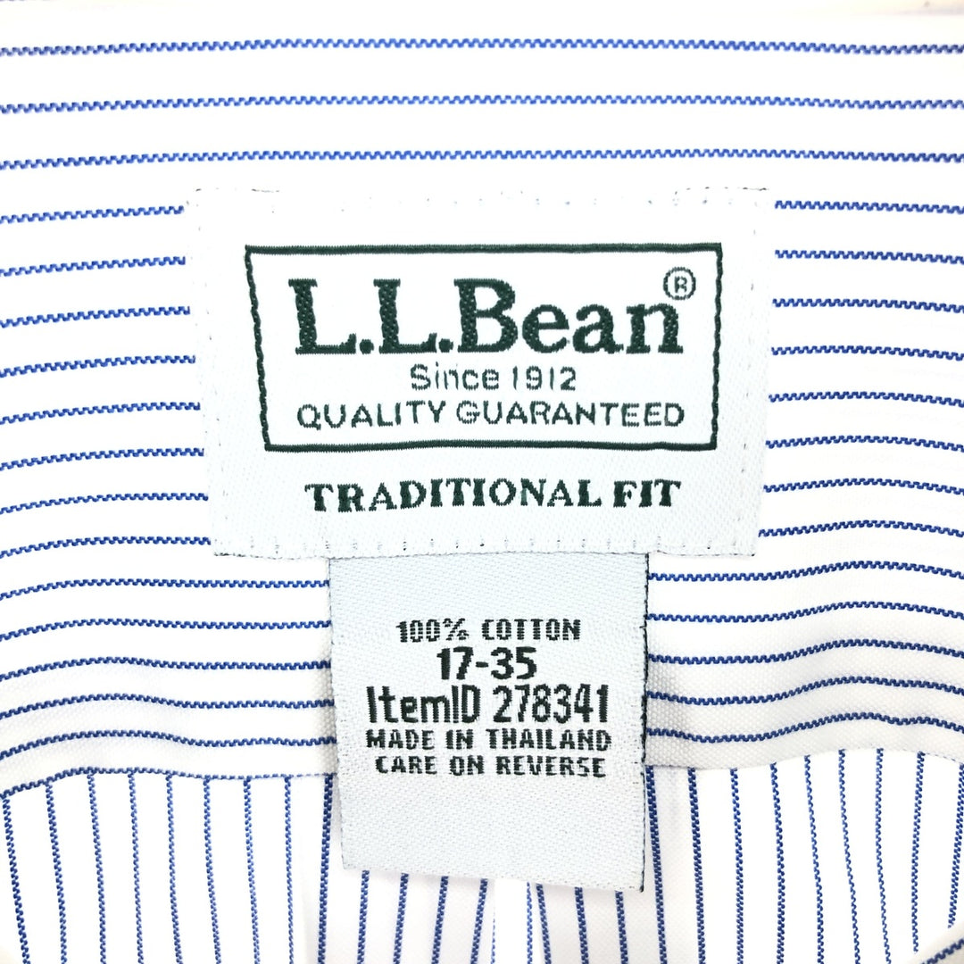 LLBean Long Sleeve Button-Down Striped Shirt Men's XL Size /eaa493460