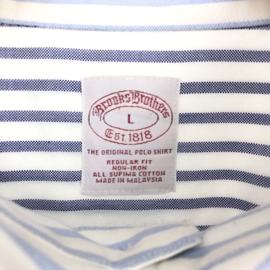 Brooks Brothers Est.1818 Long Sleeve Button-Down Striped Shirt Men's Size L Crazy Pattern /eaa493469