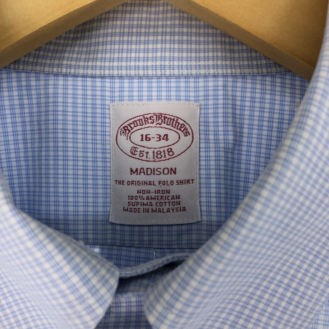 Brooks Brothers Est.1818 Long Sleeve Button-Down Check Shirt Men's Size L / eaa493478