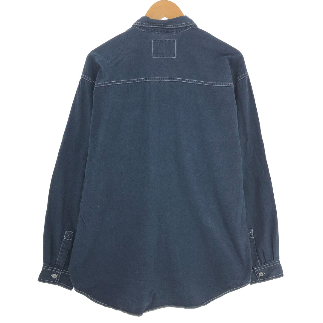 90'S Levi's Long Sleeve Black Denim Shirt Men's Size L / eaa493508