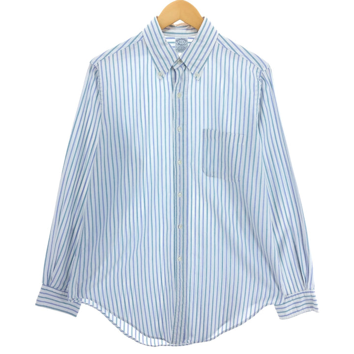 Brooks Brothers MAKERS Long Sleeve Button-Down Striped Shirt Made in USA Men's L /eaa493526