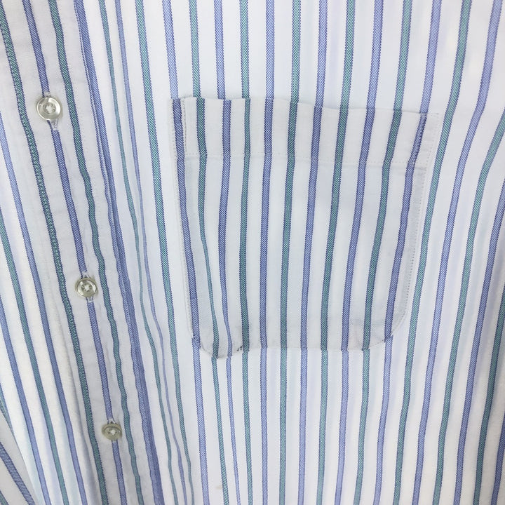Brooks Brothers MAKERS Long Sleeve Button-Down Striped Shirt Made in USA Men's L /eaa493526
