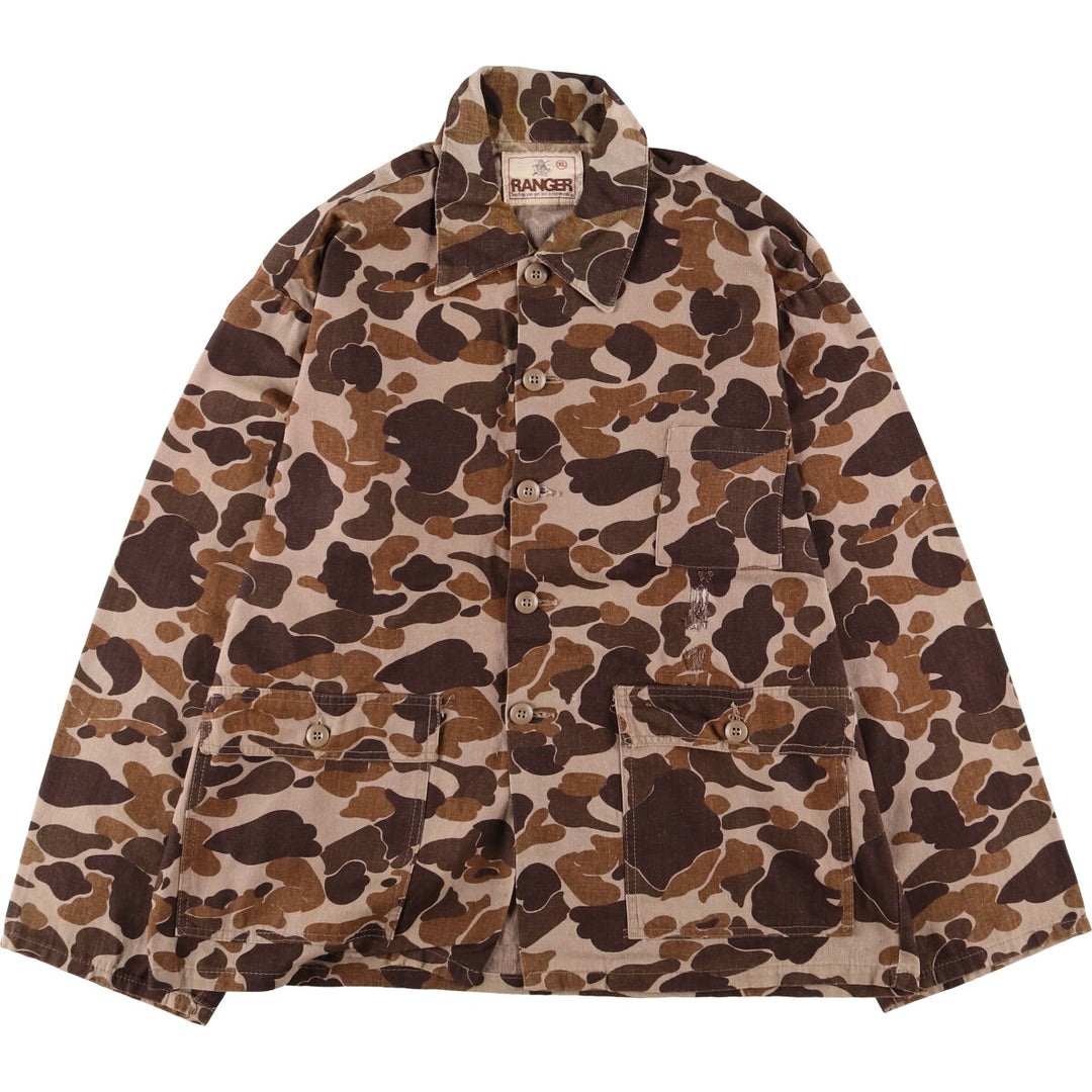 70s~80'S RANGER Camouflage Pattern Duck Hunter Camo Hunting Jacket Men's XL equivalent Vintage /eaa493594