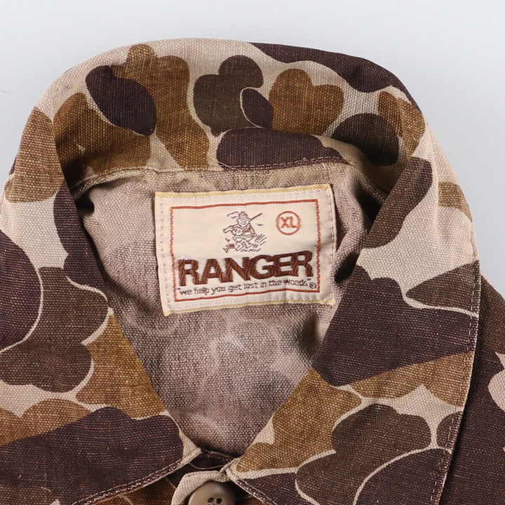 70s~80'S RANGER Camouflage Pattern Duck Hunter Camo Hunting Jacket Men's XL equivalent Vintage /eaa493594