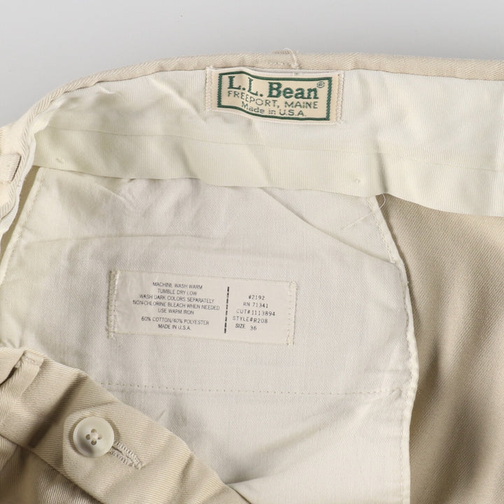 80'S LLBean Two-pleat Chino Pants Made in USA Men's W35 Vintage /eaa493676