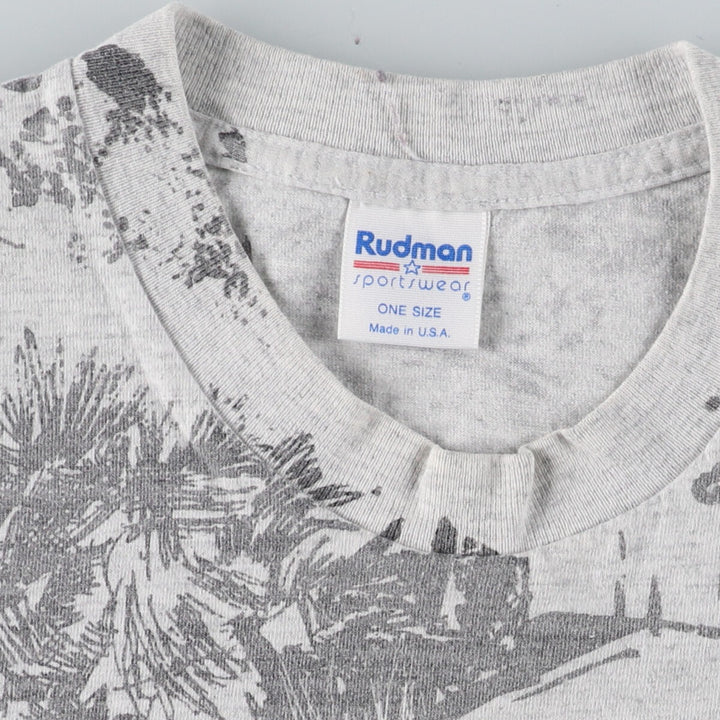 90'S RUDMAN Large Print Animal T-Shirt Made in USA Free Size Vintage /eaa493701