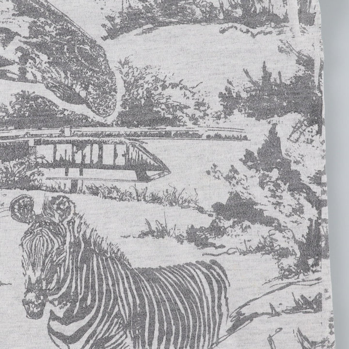 90'S RUDMAN Large Print Animal T-Shirt Made in USA Free Size Vintage /eaa493701