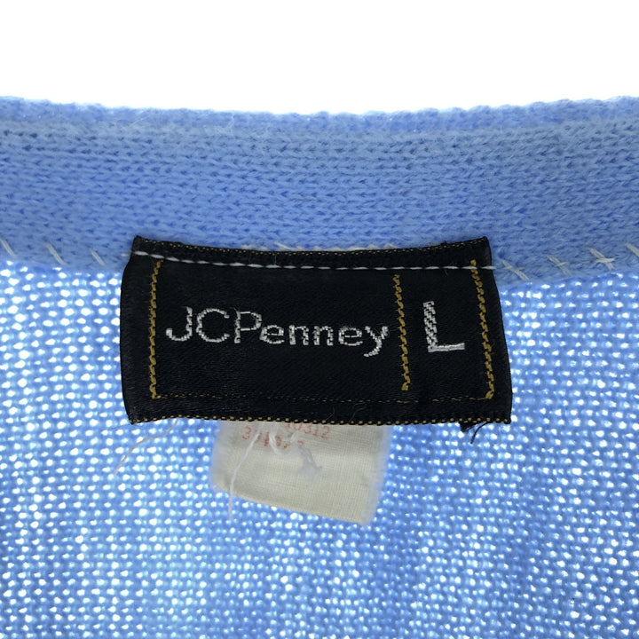 70'S JCPenney acrylic knit cardigan, men's size L, vintage / eaa493712