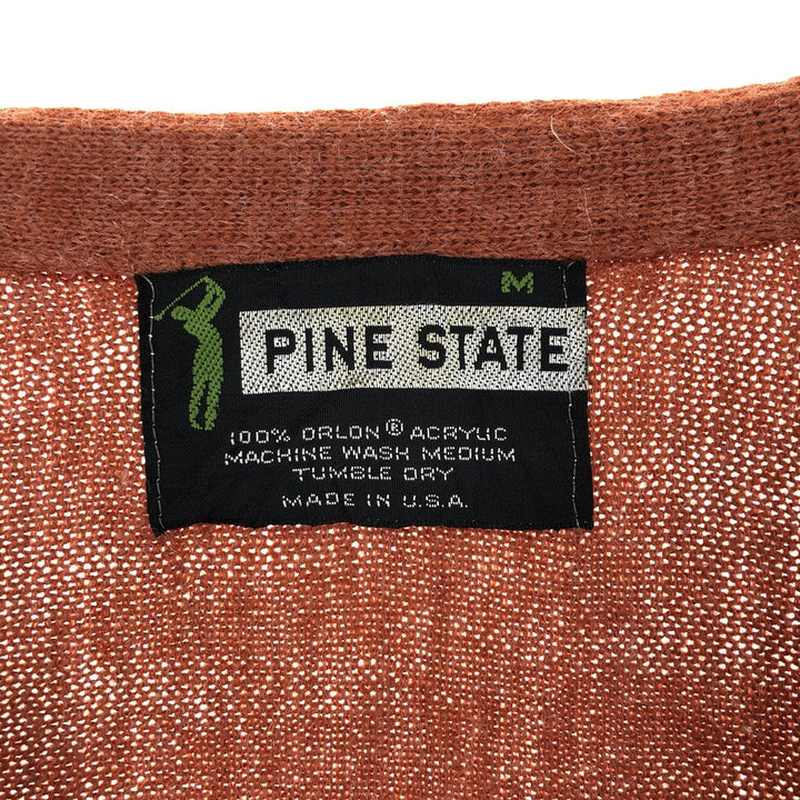 70'S PINE STATE acrylic knit cardigan, made in USA, men's size M, vintage /eaa493754