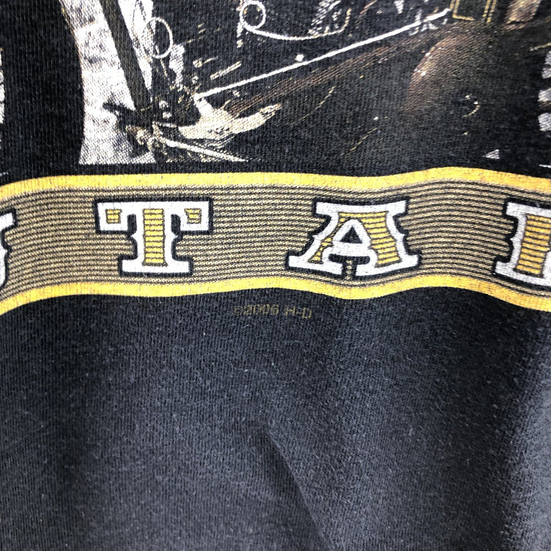 00'S Harley-Davidson Back Print Long Sleeve T-Shirt Made in USA Men's XL cotton black type Vintage Second Hand