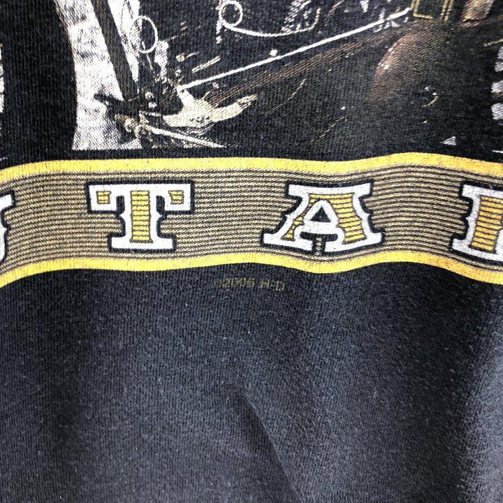 00'S Harley-Davidson Back Print Long Sleeve T-Shirt Made in USA Men's XL cotton black type Vintage Second Hand