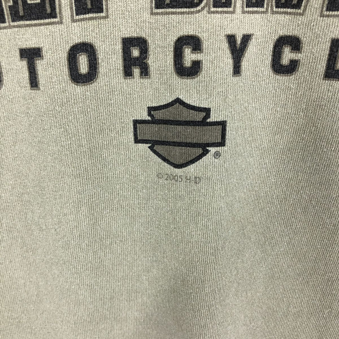 00'S Harley-Davidson 3/4 Sleeve Raglan T-Shirt Made in USA Men's M cotton black type Vintage Second Hand