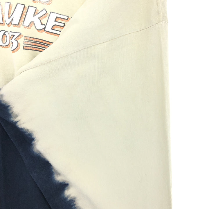 Harley-Davidson Tie-dye Pattern Long T-shirt Made in USA Men's XL cotton Beige type Vintage Second Hand