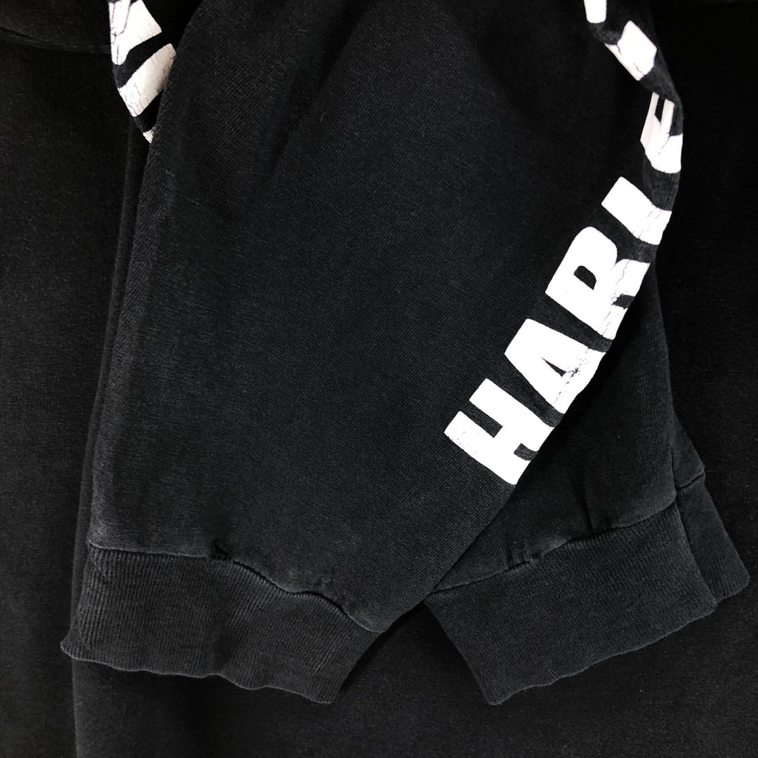 00'S Harley-Davidson Long Sleeve T-Shirt, Men's XL Size cotton black type Vintage Second Hand