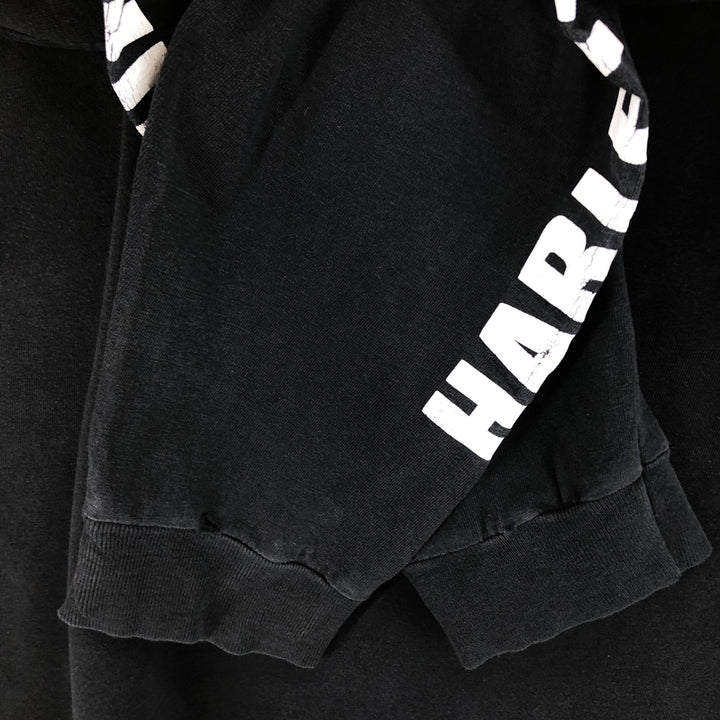 00'S Harley-Davidson Long Sleeve T-Shirt, Men's XL Size cotton black type Vintage Second Hand